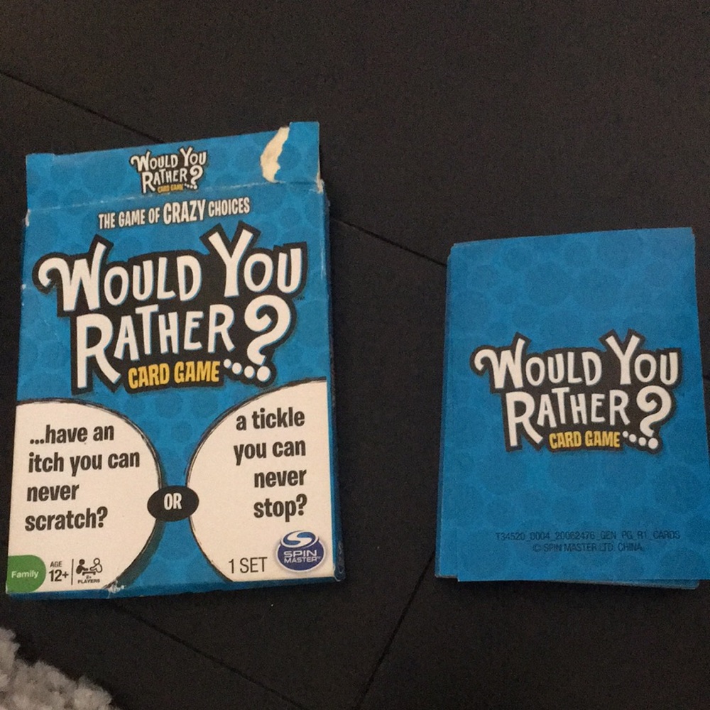 Would You Rather? Card Game - Blue